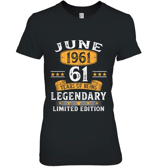 Made In 1961 61 Years Old Gift June 1961 61St Birthday Gifts