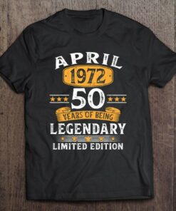 Made In 1972 50 Years Old Gift April 1972 50Th Birthday Gifts 1