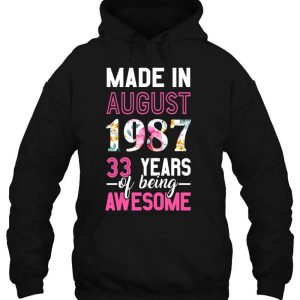 Made In August 1987 36Th Birthday Shirt August Girl 3