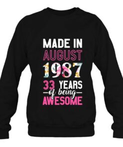 Made In August 1987 36Th Birthday Shirt August Girl 3 Made In August 1987 36Th Birthday Shirt August Girl 4