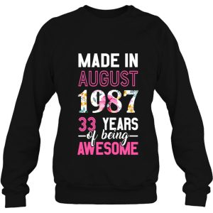 Made In August 1987 36Th Birthday Shirt August Girl 4