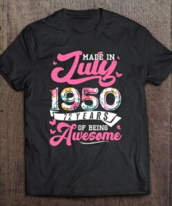 Made In July 1950 Floral 73 Years Old 73Rd Birthday Women 1