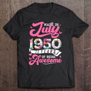 Made In July 1950 Floral 73 Years Old 73Rd Birthday Women