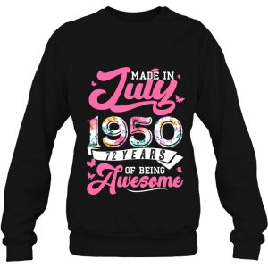 Made In July 1950 Floral 73 Years Old 73Rd Birthday Women 4