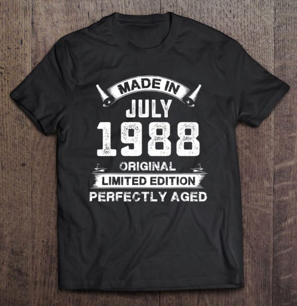 Made In July 1988 34Th Birthday Tee For 34 Years Old