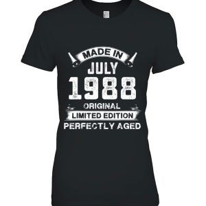 Made In July 1988 34Th Birthday Tee For 34 Years Old
