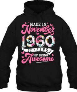 Made In November 1960 Floral 62 Years Old 62Nd Birthday Women 3
