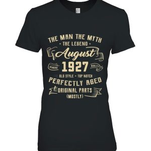 Man Myth Legend August 1927 95Th Birthday Gift 95 Years Old