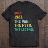 Man Myth Legend July 1923 99Th Birthday Tee For 99 Years Old