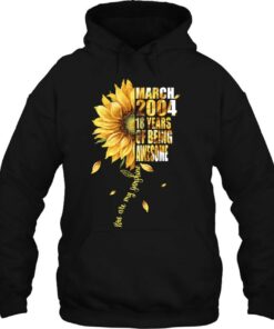 March Girl 2004 Sunflower 18Th Birthday 18 Years Old Bday 2 March Girl 2004 Sunflower 18Th Birthday 18 Years Old Bday 3