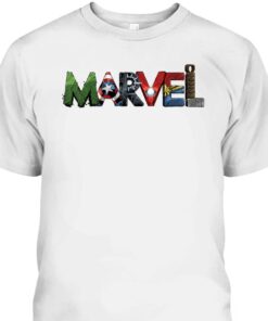 Marvel Avengers Character Text Portrait T Shirt 1