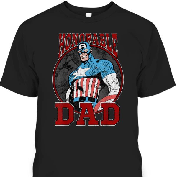 Marvel Captain America Father’s Day T-Shirt Gift For Dad From Son