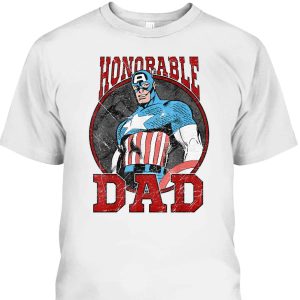 Marvel Captain America Father’s Day T-Shirt Gift For Dad From Son