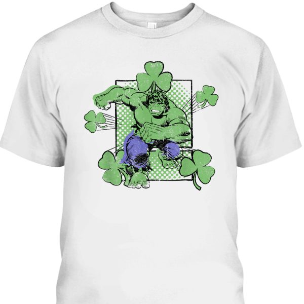 Marvel Incredible Hulk St Patrick’s Day Shamrock T-Shirt