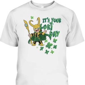 Marvel Kawaii It’s Your Loki Day Shamrocks St Patrick’s Day T-Shirt