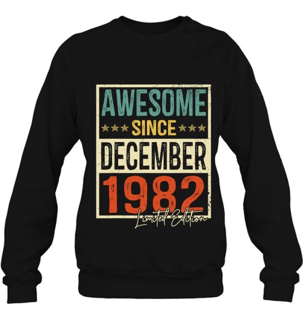 Men 40Th Birthday Gift Awesome December 1982 Limited Edition