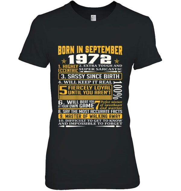Men, Women Born In September 1972 Facts