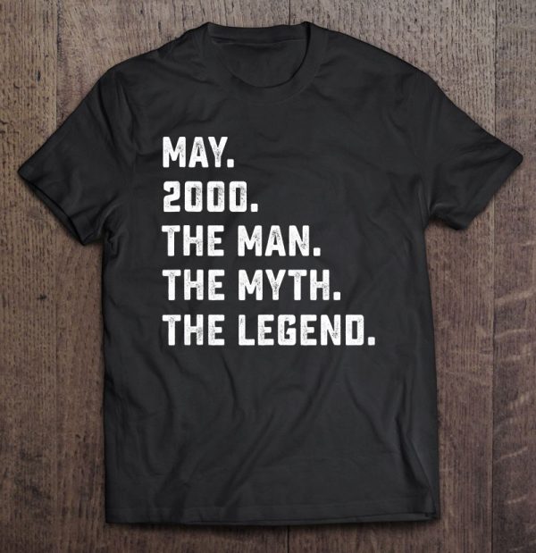 Mens Man Myth Legend May 2000 22Nd Birthday Gift 22 Years Old