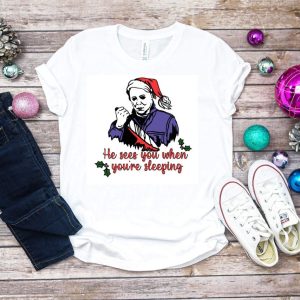 Michael Myers Christmas Sees You When Your Sleeping T-Shirt