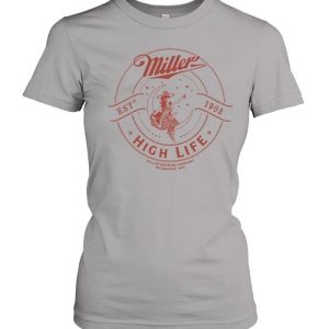 Miller High Life T Shirt Basic Girl In The Moon 3