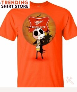 Miller High Life T-Shirt Jack Skellington 1 Miller High Life T Shirt Jack Skellington 2