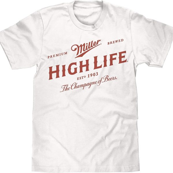 Miller High Life T-Shirt Premium Brewed The Champagne Of Beers