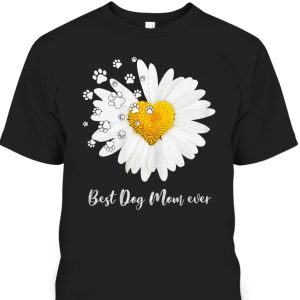 Mother’s Day T-Shirt Best Dog Mom Ever Daisy Dog Paw