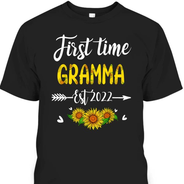 Mother’s Day T-Shirt First Time Gramma Est 2022