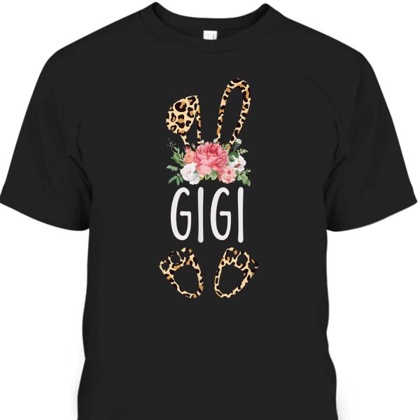 Mother’s Day T-Shirt Flora Leopard Gigi Bunny Gift For Mom