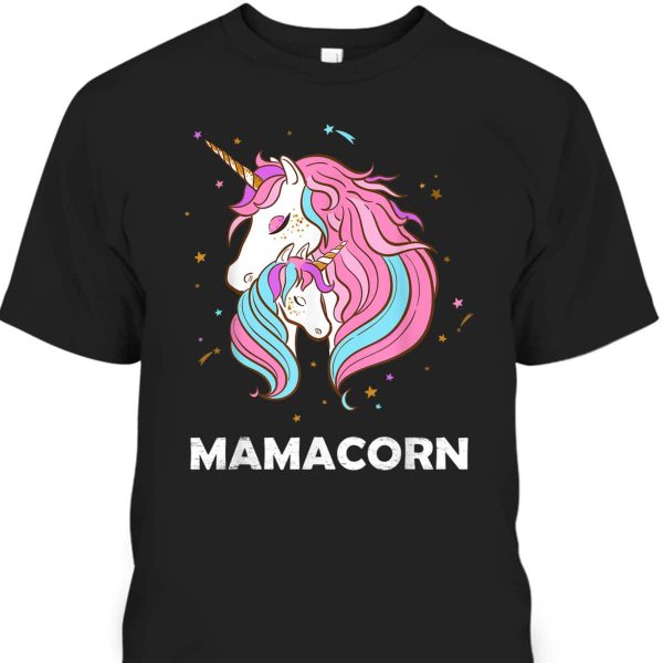 Mother’s Day T-Shirt Mamacorn Unicorn Mom And Baby