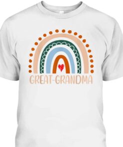 Mother's Day T-Shirt Rainbow Pattern Gift For Mom & Great-Grandma 1 Mothers Day T Shirt Rainbow Pattern Gift For Mom Great Grandma 2