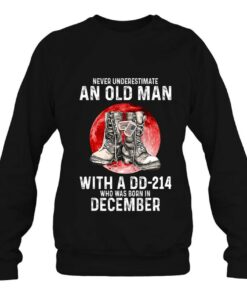 Never Underestimate An Old Man With A Dd 214 Born December 4