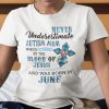 Never Underestimate Autism Mom Covered By Blood Of Jesus Shirt June