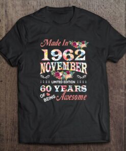 November Flower Made In 1962 60 Years Of Being Awesome 1