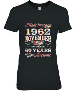 November Flower Made In 1962 60 Years Of Being Awesome 2