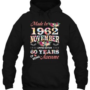 November Flower Made In 1962 60 Years Of Being Awesome 3