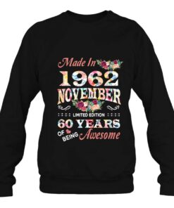 November Flower Made In 1962 60 Years Of Being Awesome 4