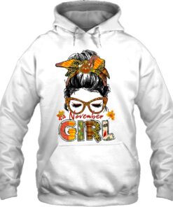 November Girl Messy Bun Happy Fall Vibes Thanksgiving Women 3