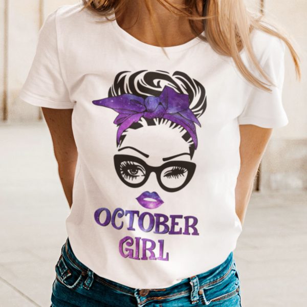 October Birthday Girl T Shirt
