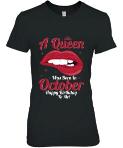 October Birthday Shirts For Women Girls Queen Born In October 2