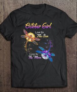 October Girl Lover Moon Dragonfly Funny Birthday Gift 1