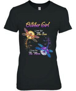 October Girl Lover Moon Dragonfly Funny Birthday Gift 1 October Girl Lover Moon Dragonfly Funny Birthday Gift 2