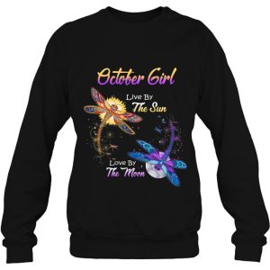 October Girl Lover Moon Dragonfly Funny Birthday Gift 4