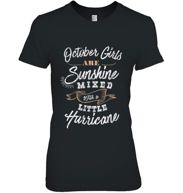 October Girls Are Sunshine Birthday Party Distressed