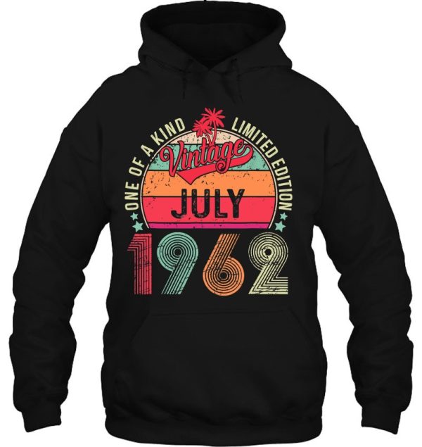One Of A Kind Limited Edition Vintage July 1962 Birthday