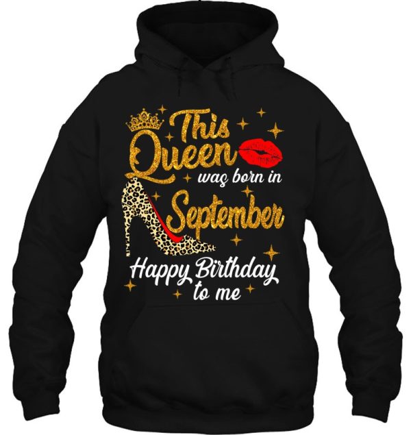 Queen Was Born In September Happy Birthday Leopard Bday Girl