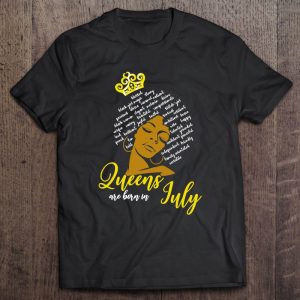 Queens Are Born In July Afro Woman Power Words Black History