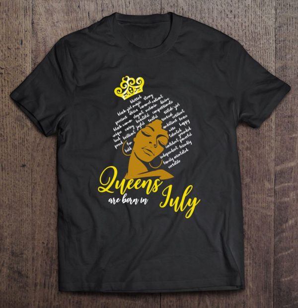 Queens Are Born In July Afro Woman Power Words Black History