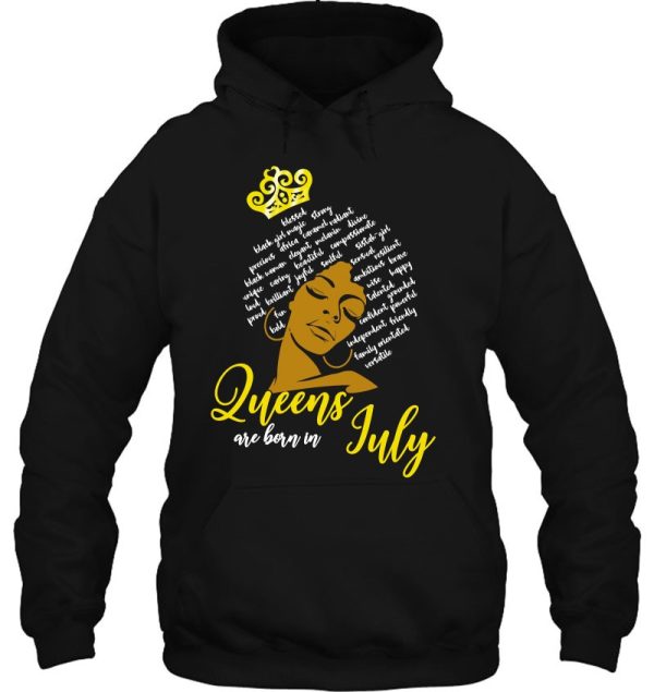 Queens Are Born In July Afro Woman Power Words Black History