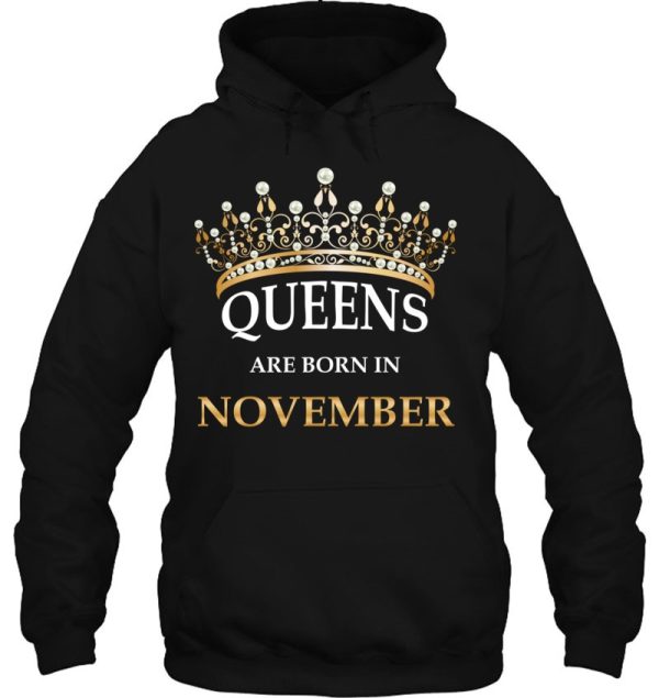 Queens Are Born In November – Cute Girls Birthday Gift